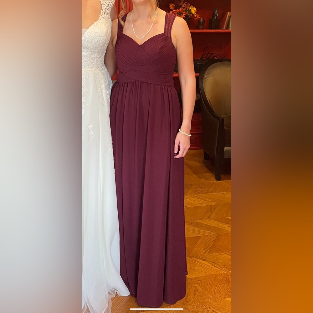 Azazie “Jenny” bridesmaid dress in cabernet *retired from website*